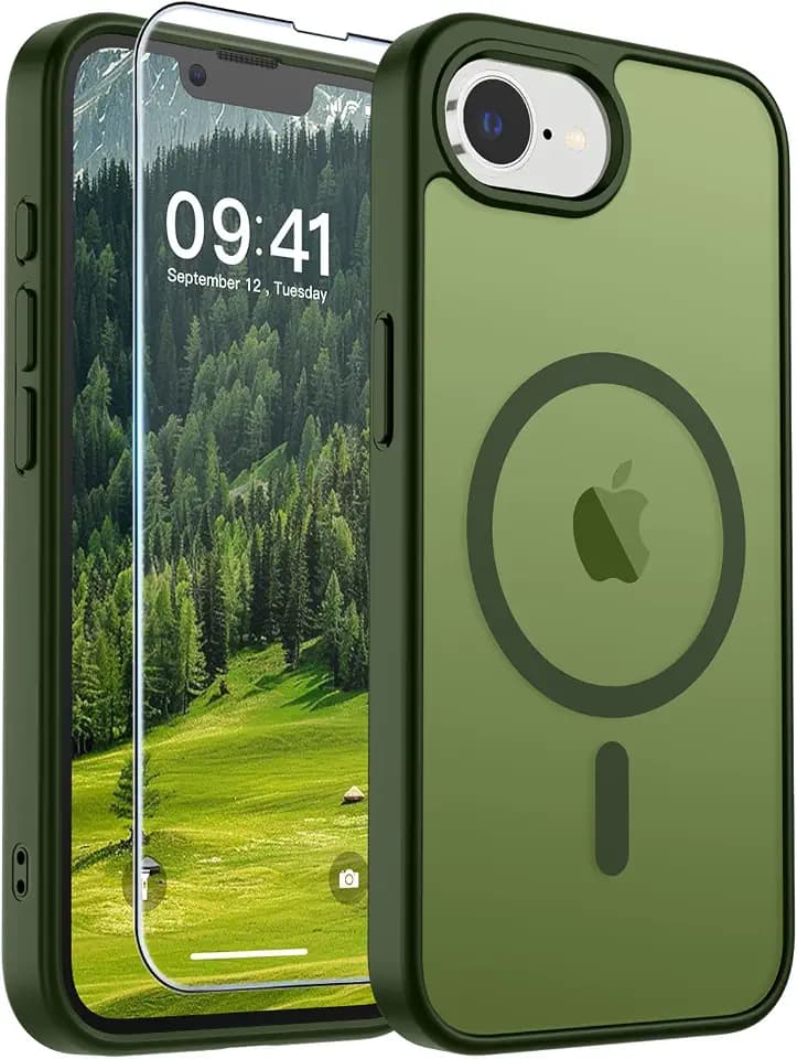 SUPFINE Magnetic for iPhone 17e Case/iPhone 16e Case Cangling Green