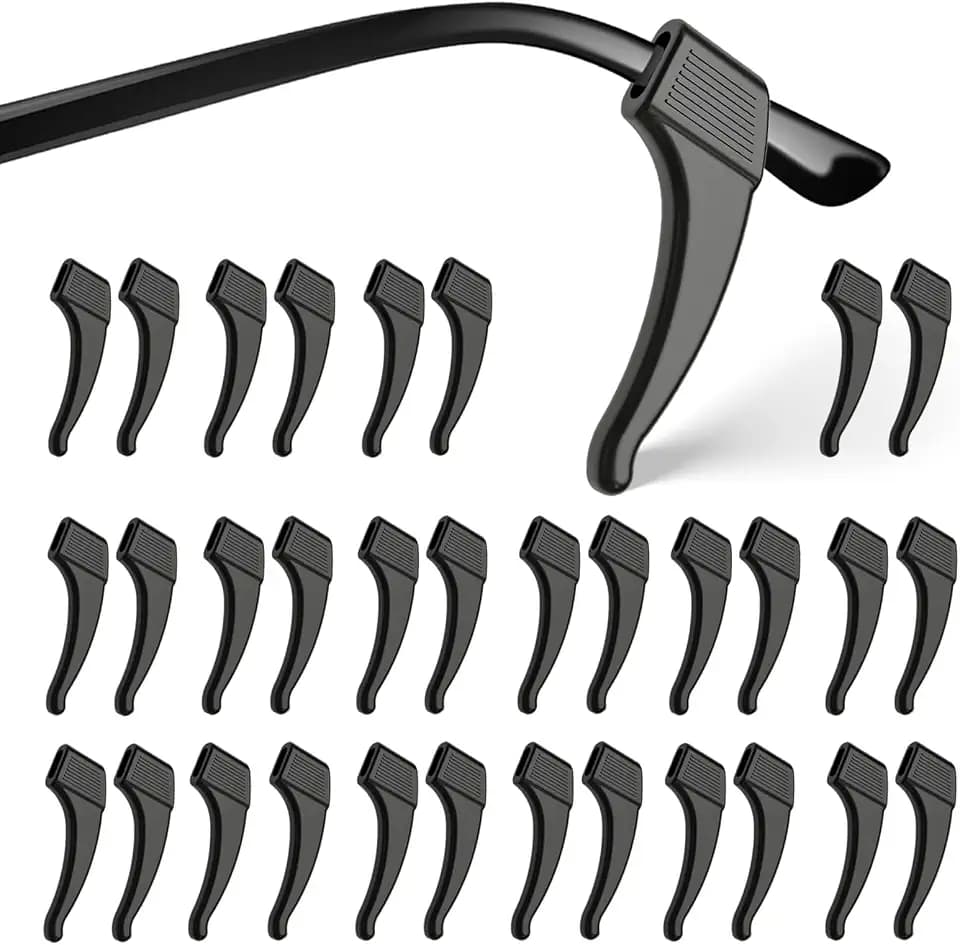 20Pairs Eye Glasses Ear Grippers,Silicone Anti slip Eyeglass Holder,Ear Hooks,Ear grips for glasses for kids Adults