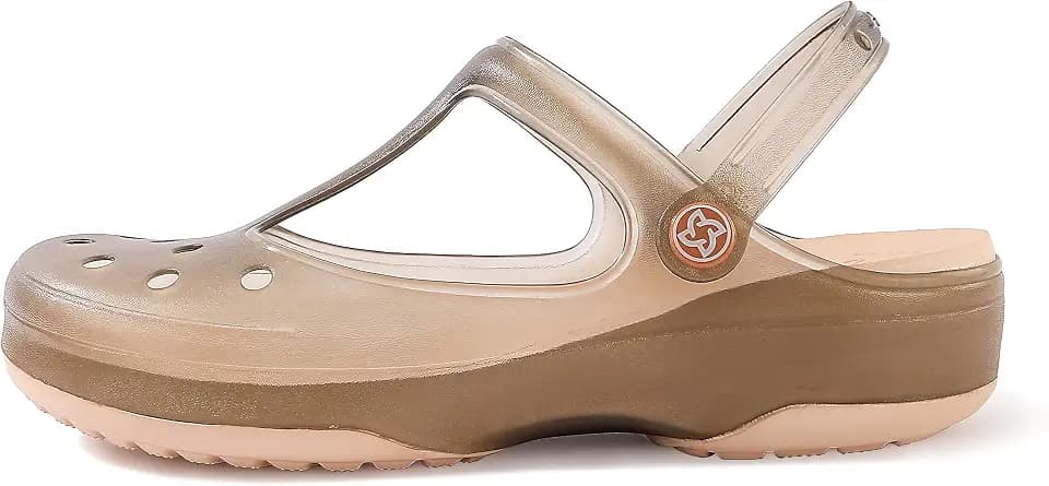 KELMALL Women’s Classic EVA Floral Clogs with Back Strap – Lightweight Non Slip Slip-On Comfort Shoes, Low Heel Casual Garden & Indoor Clogs
