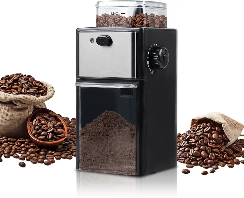 Electric Burr Coffee Grinder, 12-Setting Multiple Brew Method