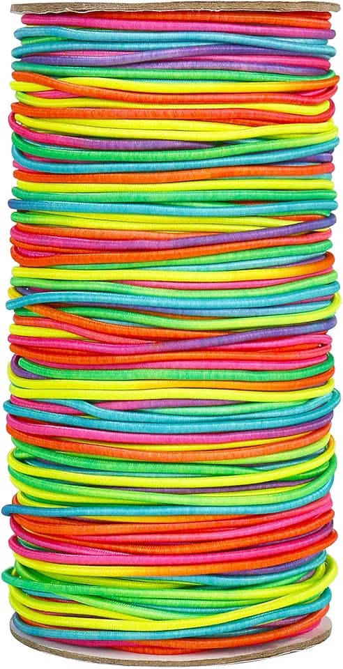 Tenn Well 328ft 2mm Elastic Cord Colorful Stretchy for Bracelets