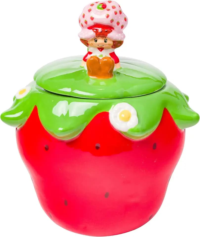 Silver Buffalo Strawberry Shortcake Sitting, 3D Sculpted Snack Jar
