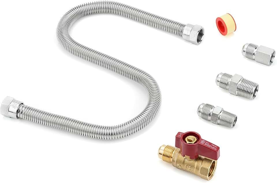 Stanbroil One Stop Gas Appliance Hook Up Kit with Ball Valve and Gas Line