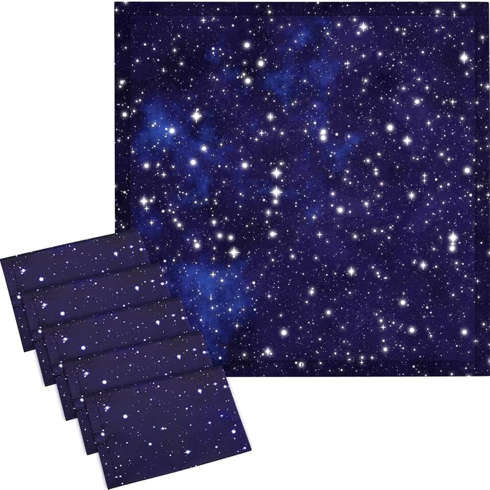 VIHOSE 6 Pcs 2 x 2 ft Fluorescent Light Covers for Ceiling, Magnetic Light Cover with 8 Magnets Filters for School Classroom Home Office(Starry Night)
