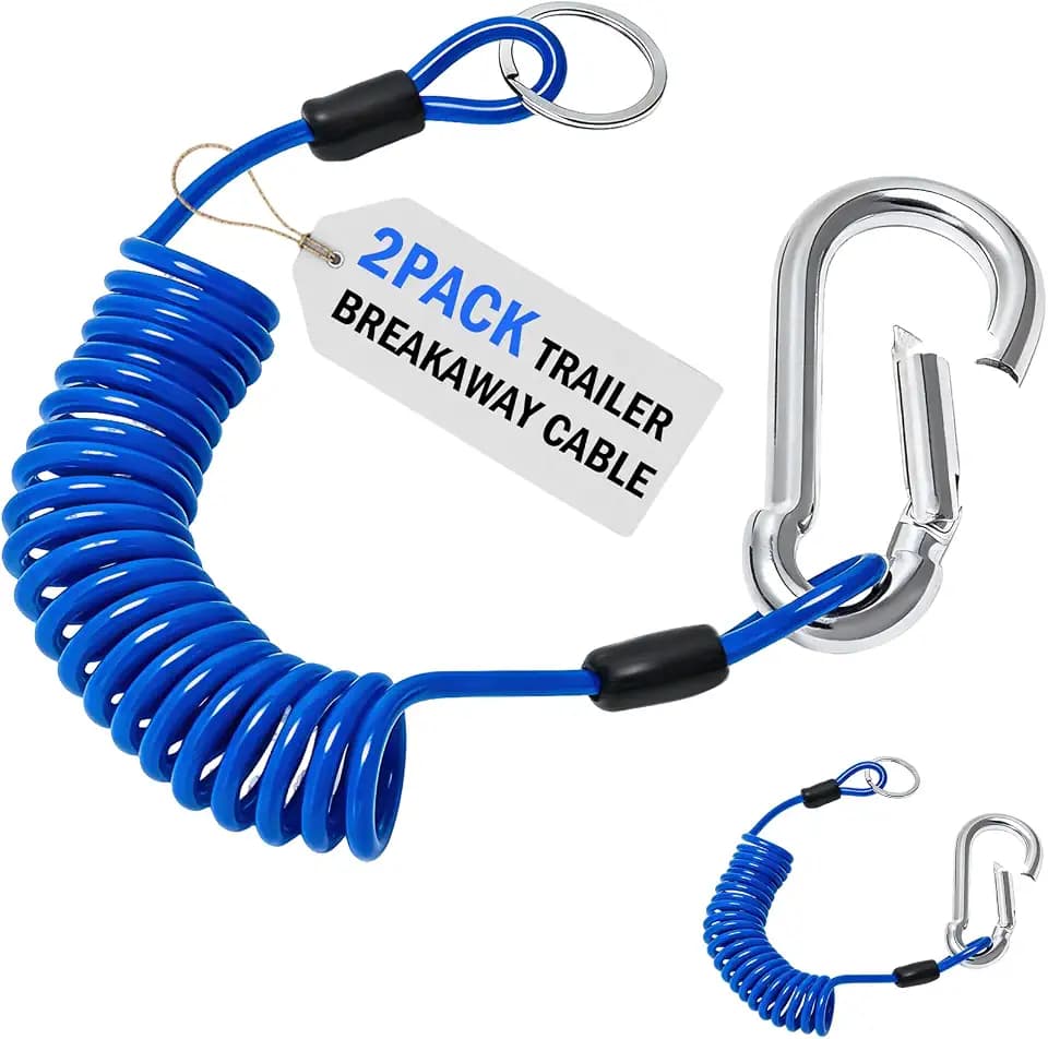 Trailer Breakaway Cable 6FT Blue, 2Pack Emergency Brake Cable for RV