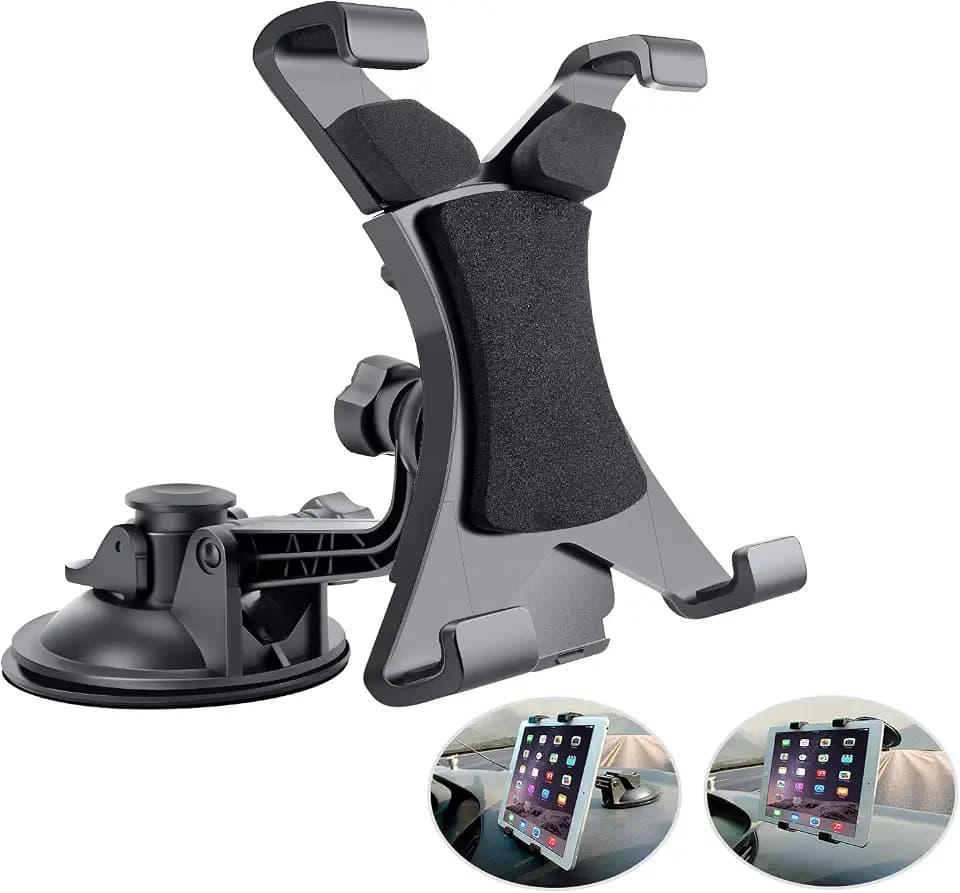 Auto-Tablet-Halterung, 360 Grad verstellbar, Saugnapf für Armaturenbrett, Tablet, Apple iPad, Samsung Galaxy Tab, Kindle Fire