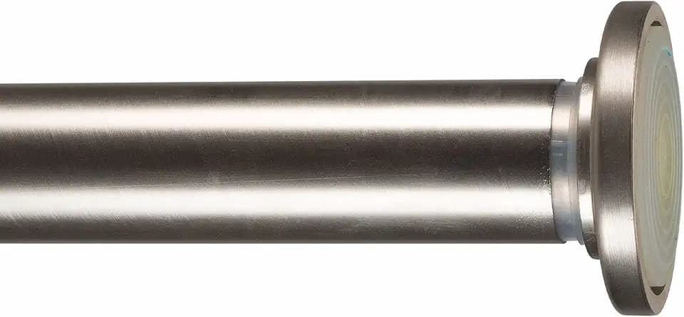 Home Details 24”-42” Inch Tension Curtain Rod | Adjustable | Expandable | No Tools Required | Window Curtains | Bathroom Shower Curtains and Liner | Satin Nickel