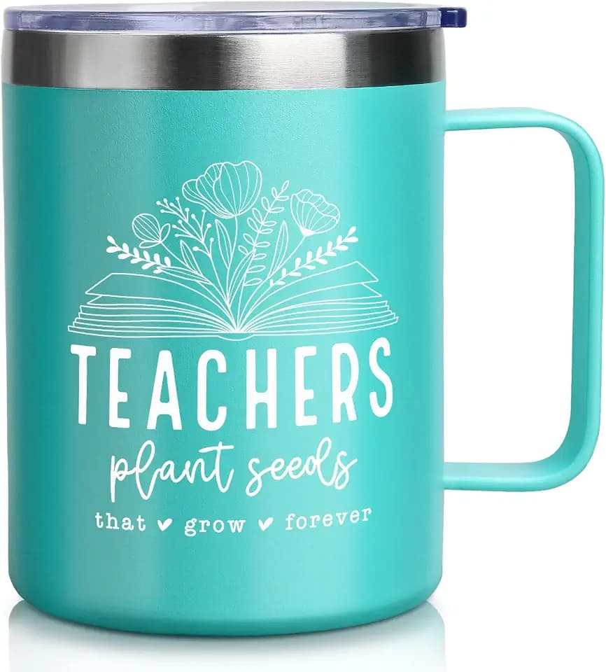 Teacher Gifts for Women, Teacher Appreciation Gifts, for Valentine's Day, Birthday, Christmas, Graduation, Appreciation Week, Back to School, Stainless Steel Tumbler Coffee Mug Cup Thank You Gift