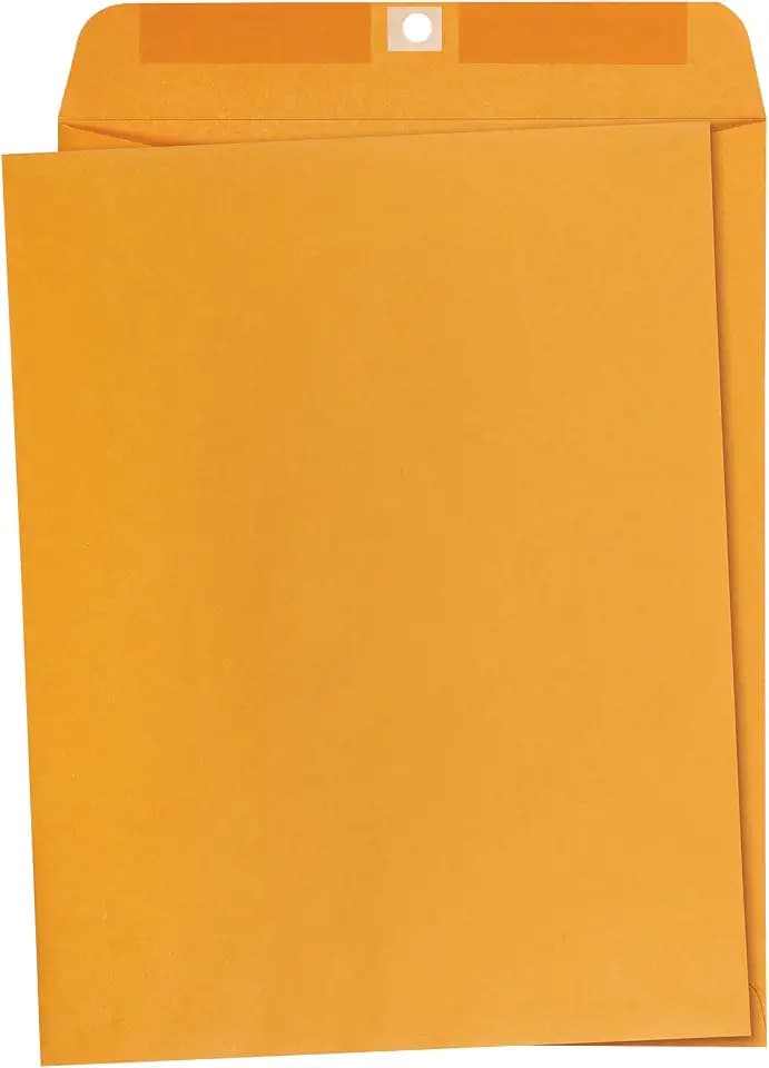 Amazon Basics Clasp Kraft Envelopes for Documents, Gummed Mailing, 10" x 13", 100-Pack