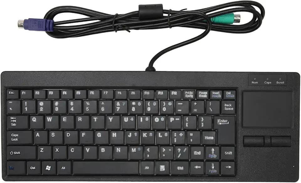 Topiky Kabelgebundene Industrietastatur mit Touchpad, Kabelgebundene Kompakte Tragbare Industrietastatur, X Scherenfuß-Plug and Play IPC Tastatur für (for Schnittstelle ohne