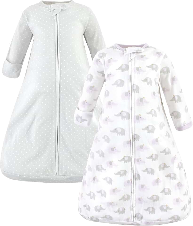 Hudson Baby Unisex Baby Cotton Long-Sleeve Wearable Sleeping Bag, Sack, Blanket