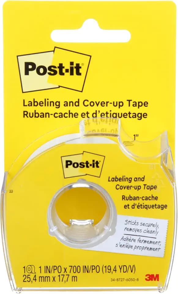 Post-it Labeling & Cover-Up Tape, 1 Roll, 1 in x 700 in (658)