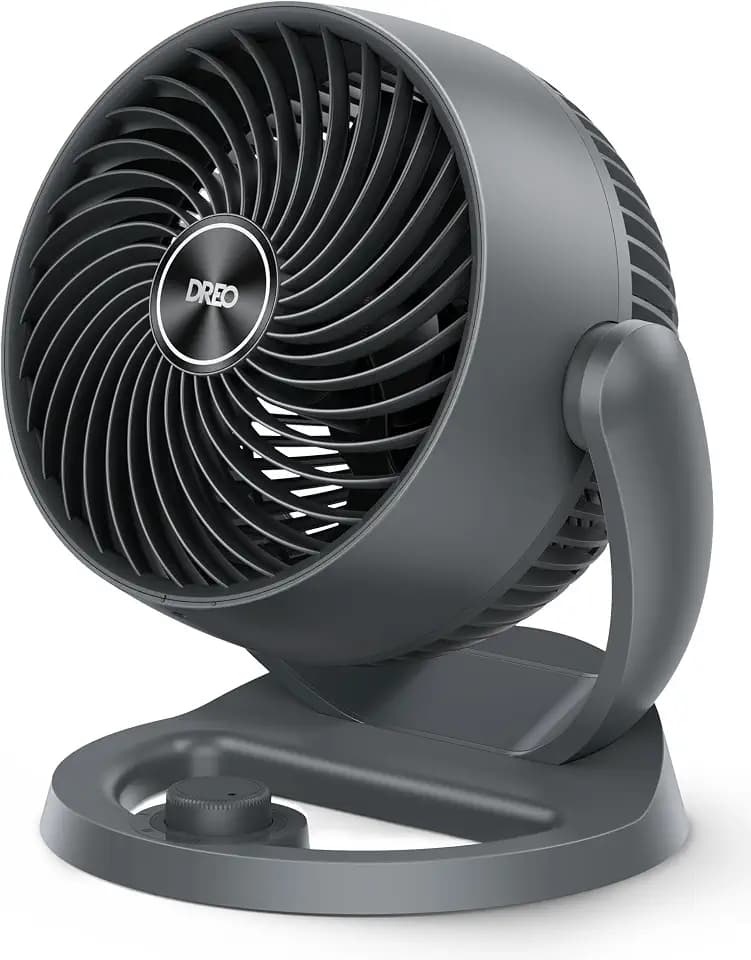 DREO Desk Fan, 12-Inch Air Circulator Fan for Bedroom, 70ft Powerful Airflow, 120° Tilt Adjustment, 25dB Ultra-Quiet, 3 Speeds Small Table Fan for Whole Room, Home, Office