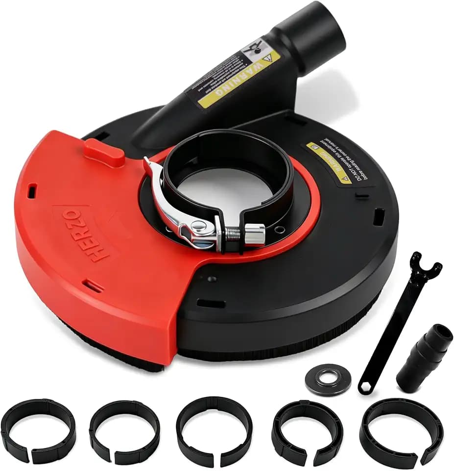 HERZO Universal Surface Grinding Dust Shroud for 7 Inch Angle Grinder Grinding Task