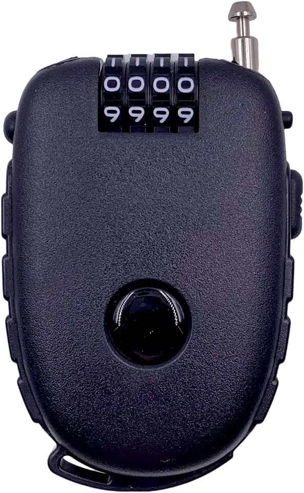 Bosvision Ultra-Secure 4-digit Combination Lock with 3 Feet Retractable Cable for Bike, Ski, Snowboard and Stroller