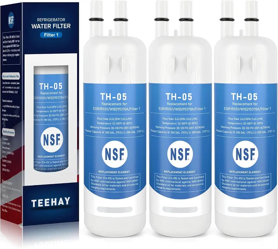TEEHAY WRS315SDHZ Water Filter Replacement, Compatible with Whirlpool WRS571CIHZ, WRS571CIHZ, WRS588FIHZ, WRS571CIDM, 3 Pack