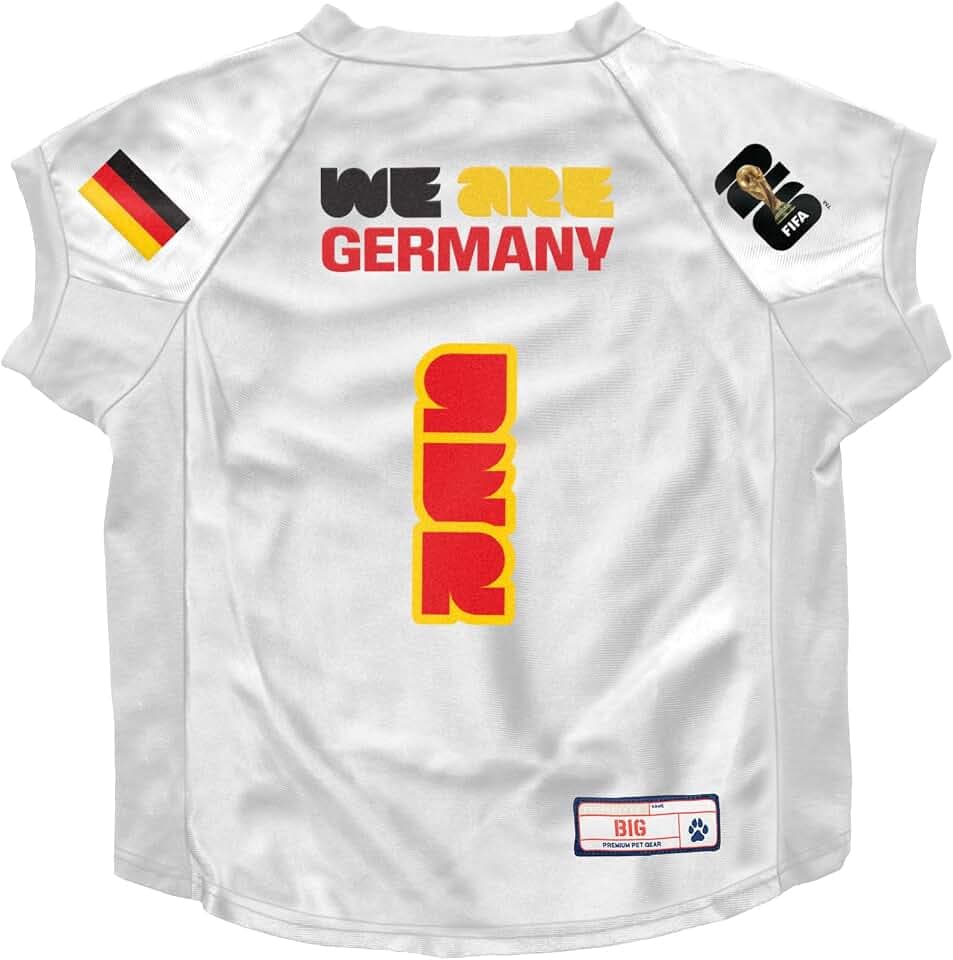 Littlearth Big Pet Stretch Jersey - Officially Licensed FIFA World Cup 2026 Teams, Size: Big (Back:24"-38";Chest Girth:32"-38";Neck:18";Wt:60-200lbs)