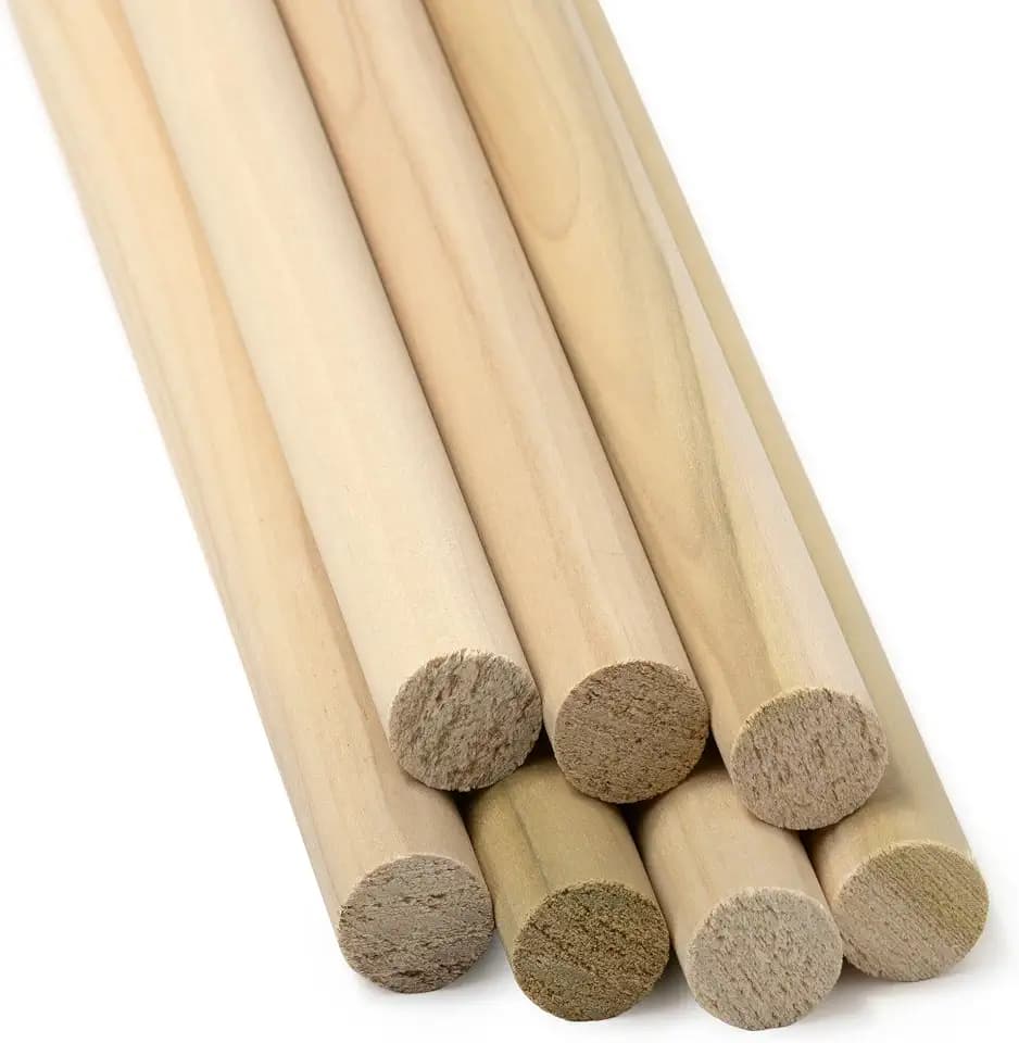 Round Wooden Dowel Rod 1/2" x 36", Pack of 25