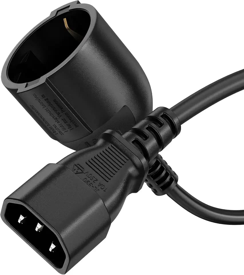 sonero USV Kabel Adapter Stromkabel C14 auf CEE7 Gerätekabel Schwarz 5m
