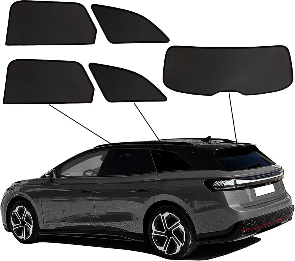 Premium SunClip Auto Sicht- & Sonnenschutz kompatibel mit VW ID.7 Tourer 2024- INKL Tasche