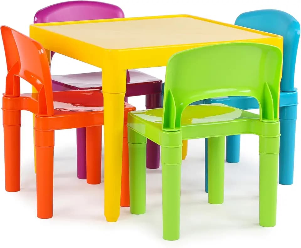 Humble Crew Toddler Table and Chair Set for Kids, Indoor Outdoor, Plastic
