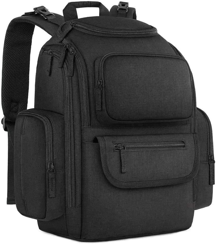 Mancro Diaper Bag Backpack, Dad Diaper Bag with 2 Side Insulated Pockets