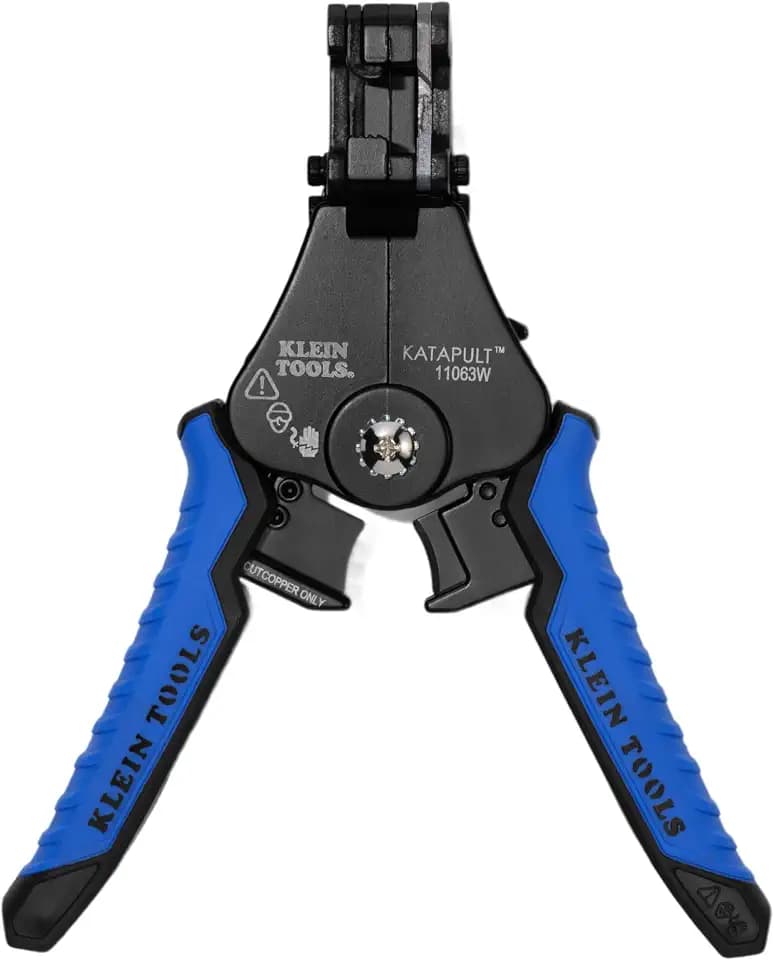 Klein Tools 11063W | Abisolierzange | Automatischer Drahtabisolierer für massive und flexible Kabel | 0,5–8,0 mm² | Präzises Abisolierwerkzeug für Elektriker und Handwerk
