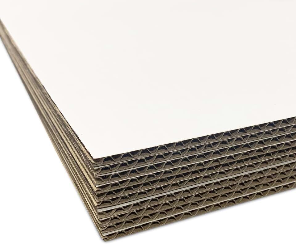 Flipside Products 20" x 30" White Corrugated Project Sheet, Sign Making, Artwork, Crafts, Mount Photos, Pack of 10