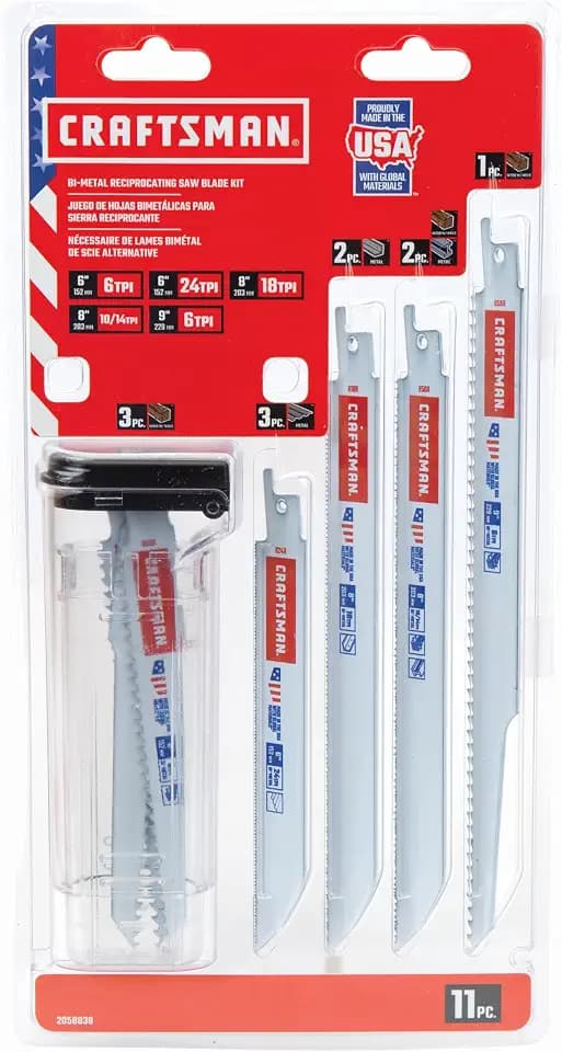 CRAFTSMAN 11-Piece Reciprocating Saw Blade Kit With Case (2058838)