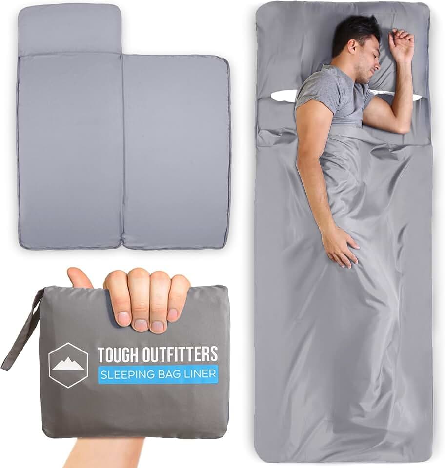 Sleeping Bag Liner - Adult Sleep Sack & Travel Sheets for Hotel - Travel Sleep Sack, Camping Sleeping Bag Liners for Cold Weather