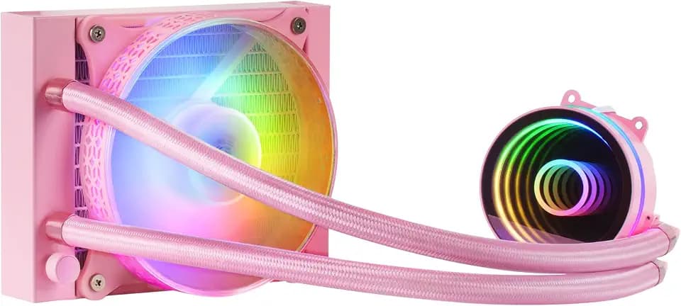 Mars Gaming ML-ONE120 Rosa, CPU Wasserkühlung, TDP 200W, Infinity Mirror, FRGB Silent-Lüfter, Universal Multisocket