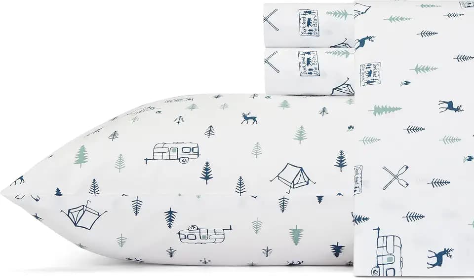 Eddie Bauer - Twin Size Sheet Set with Fitted Sheet & Pillowcase