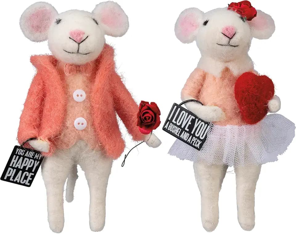 Primitives by Kathy You are My Happy Place; I Love You A Bushel and A Peck Decorative Critter Set