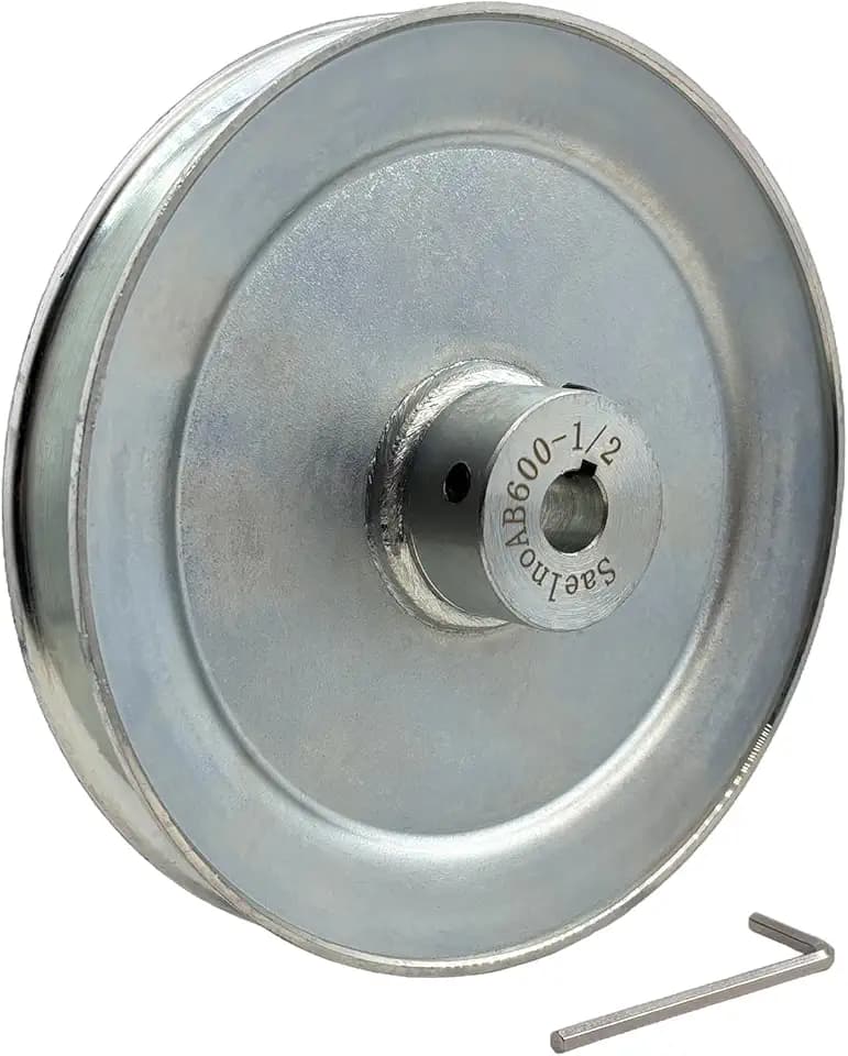 AB600-1/2 Single Groove Web Sheaves, v Belt Pulley 6" OD 1/2" bore,Motor Pulley Carbon Steel for A B 5L 4L V-Belts