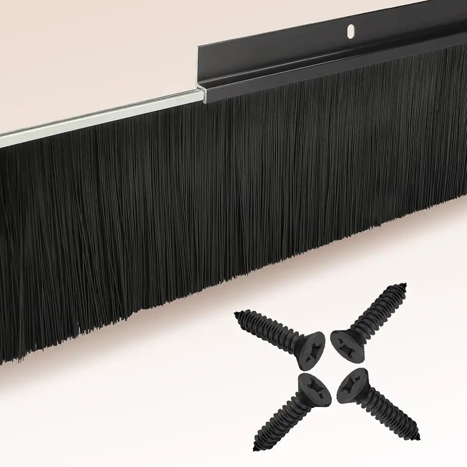 11 Pack Garage Door Brush Seal, Black Brush Sweep for Roll-Up Doors, 36 FT