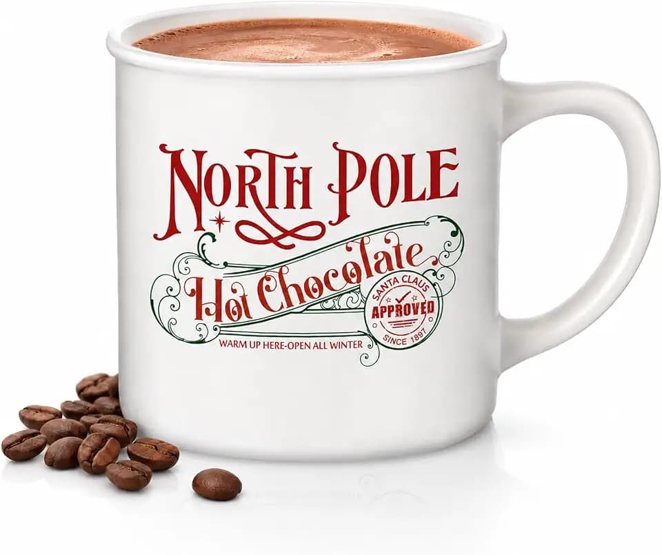 Yaomiao 1 Pcs Christmas Coffee Mugs,North Pole,Ceramics