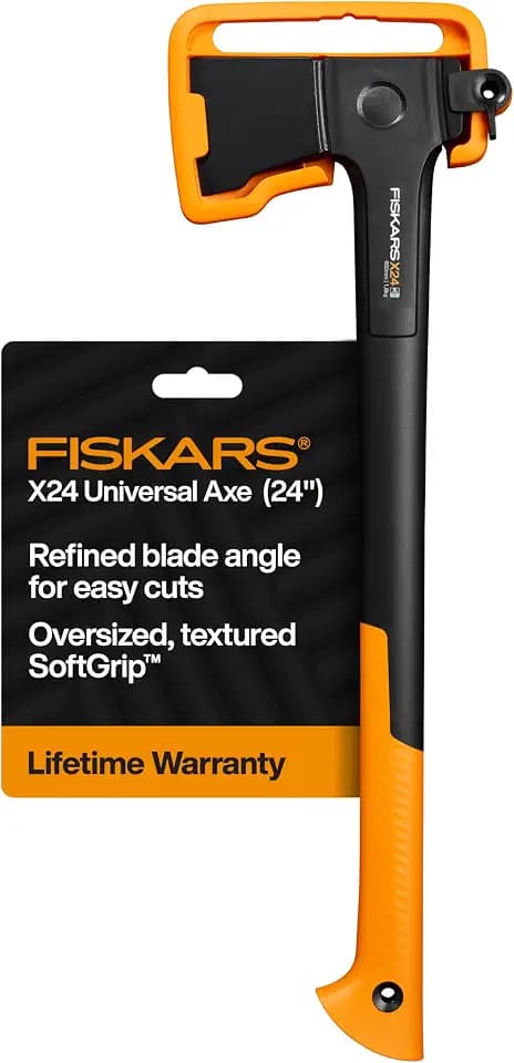 Fiskars X24 Universal Axe 24", for All-Purpose Wood Chopping & Tree Felling