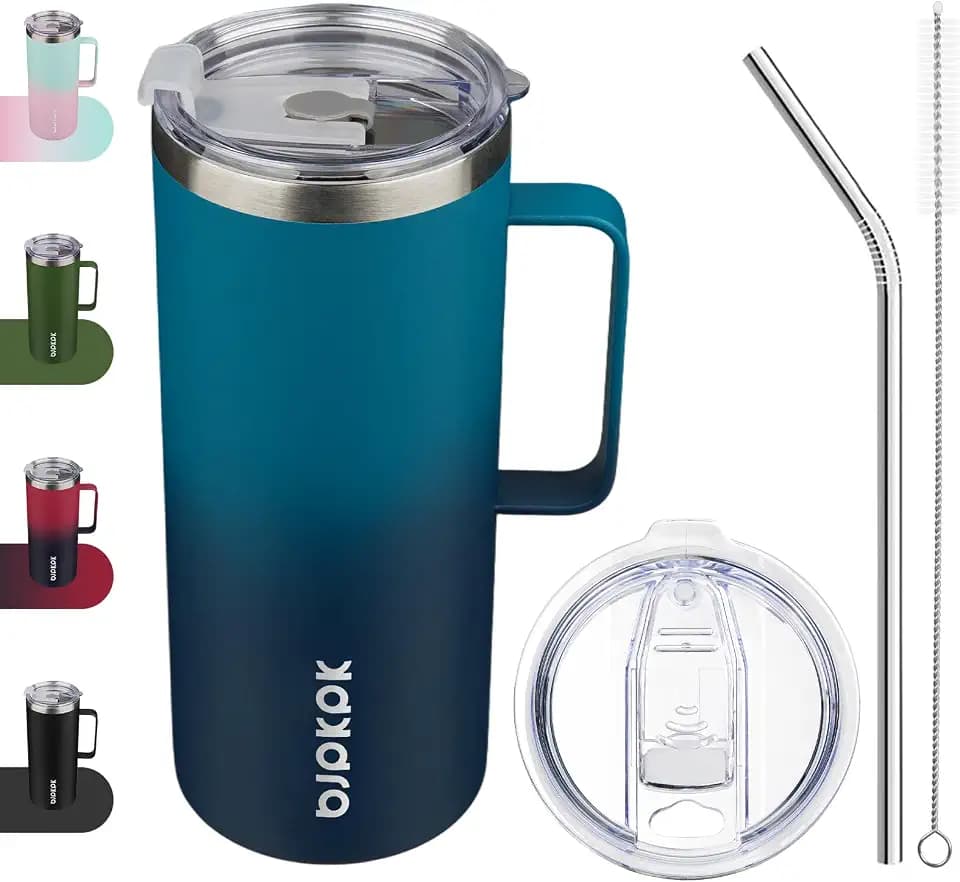 BJPKPK 32oz Insulated Coffee Mug with Handle, Stainless Steel Travel Mug
