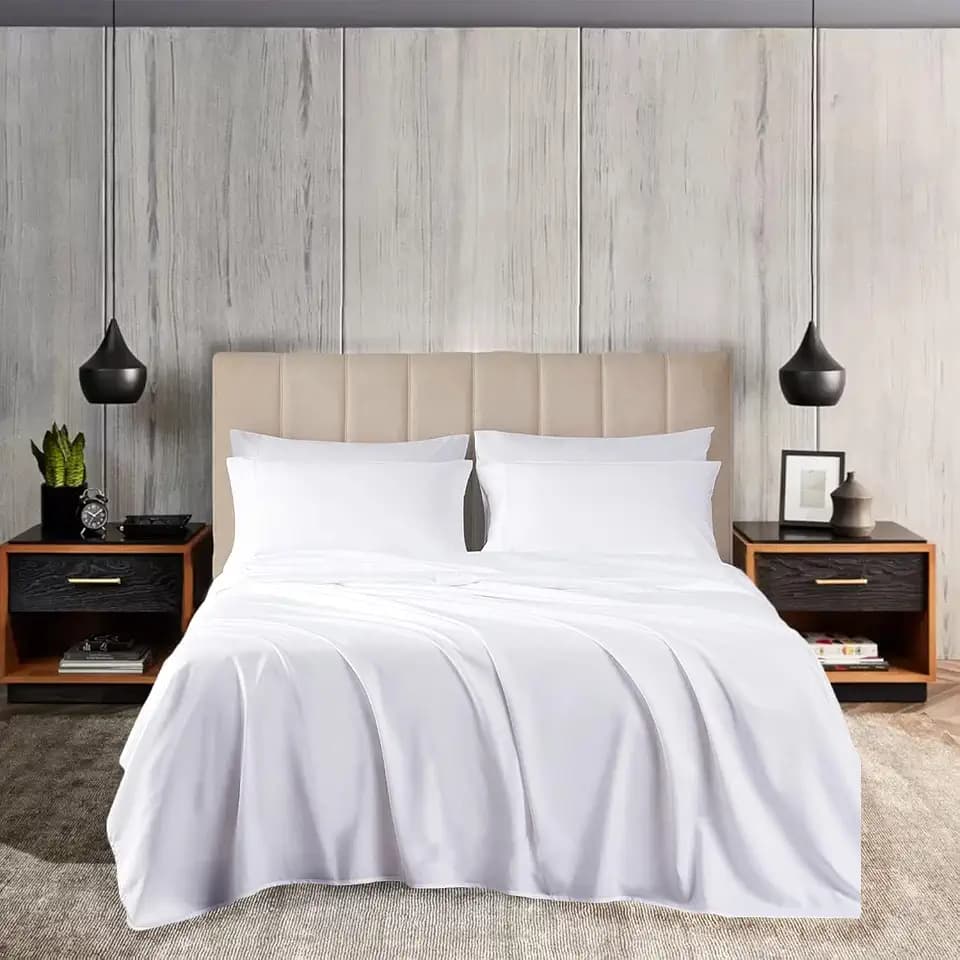 King Size Flat Sheet Only – Pack of 3, 100% Egyptian Cotton 600 Thread Count Top Sheet, Hotel Quality Ultra Soft Cooling & Breathable Bed Sheet for Home & Hotel Use, Easy Care, White Solid