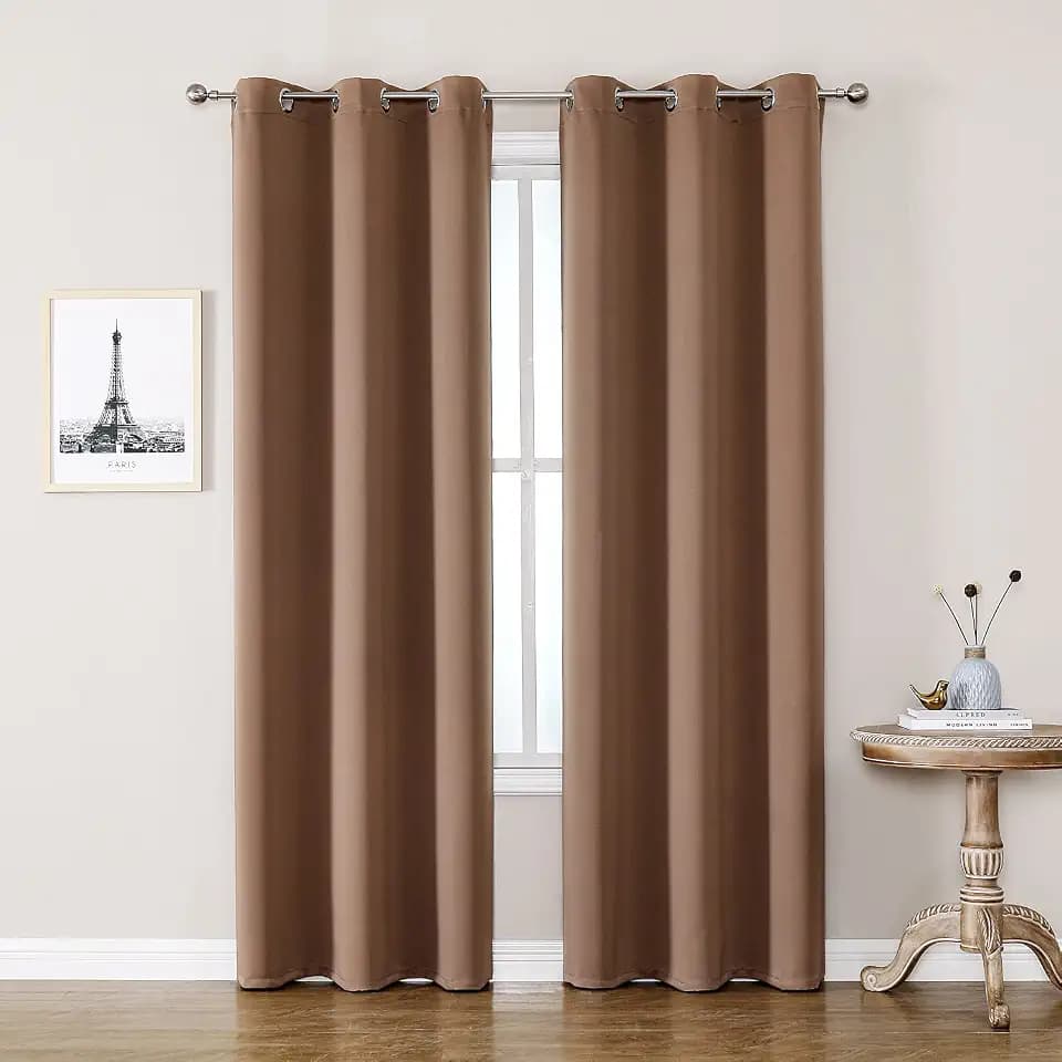 ChrisDowa Room Darkening Curtains for Bedroom and Living Room 72 Inch Long