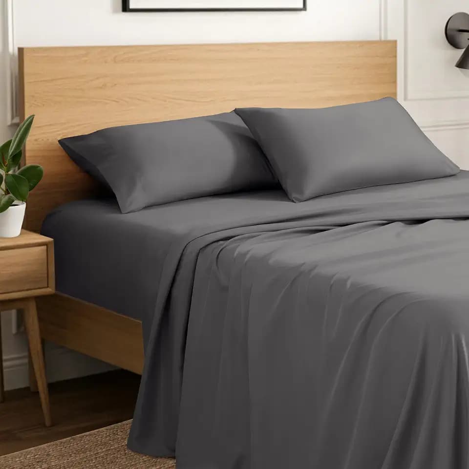 Ivy Union Microfiber Sheet Set (Full XL, Grey)