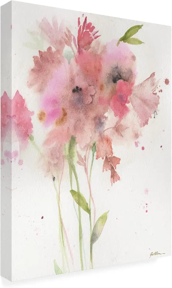 Trademark Fine Art Soft Pink Bouquet by Sheila Golden, 18x24-Inch Canvas Wall Art