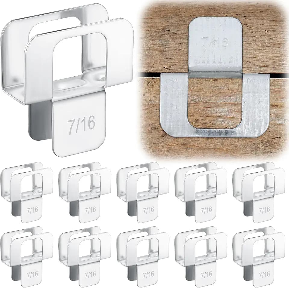 Hicarer 100 Pcs 7/16'' Plywood H Clip for Roofing Panel Plywood, Silver
