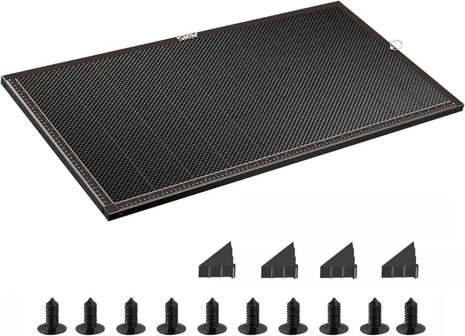 Honeycomb Laser Bed with Fixing Pins for XTool P3, High Temperature Resistant P3 Cutting Bed for Clean Edges