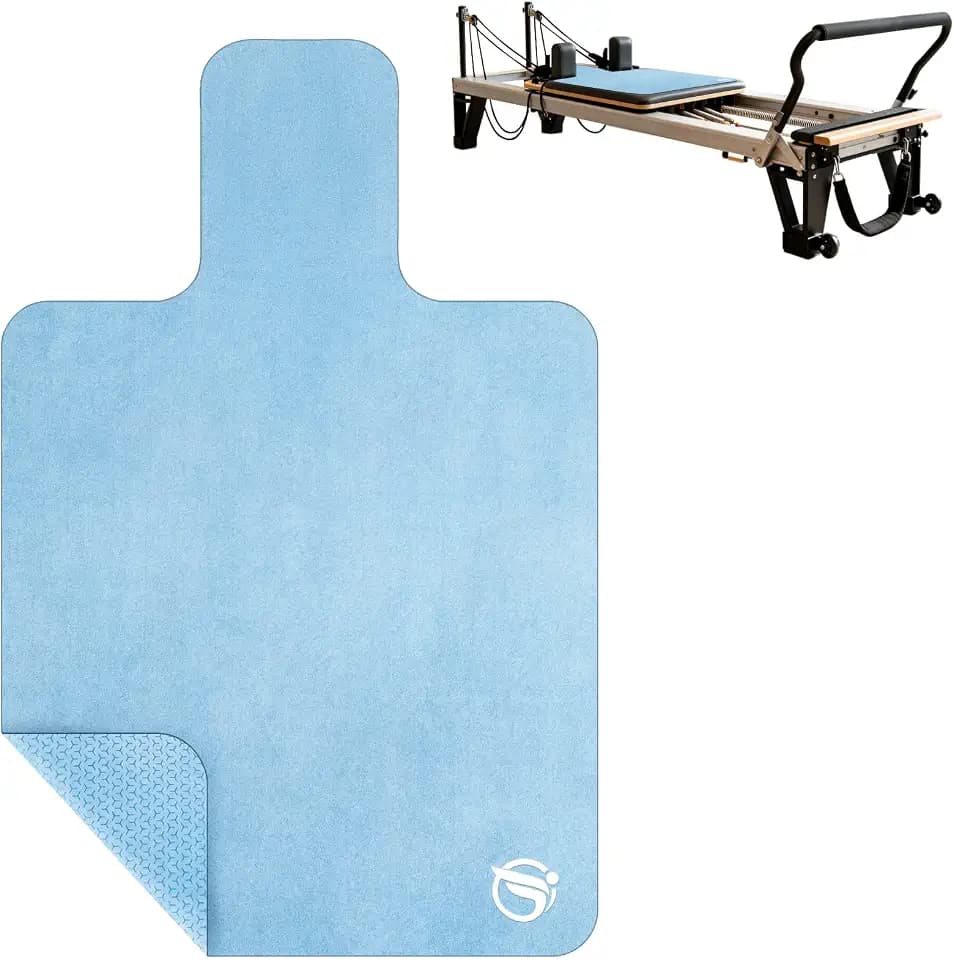 Non-Slip Pilates Reformer Mat Towel, 1.2 mm Thick, 39 x 24 inch