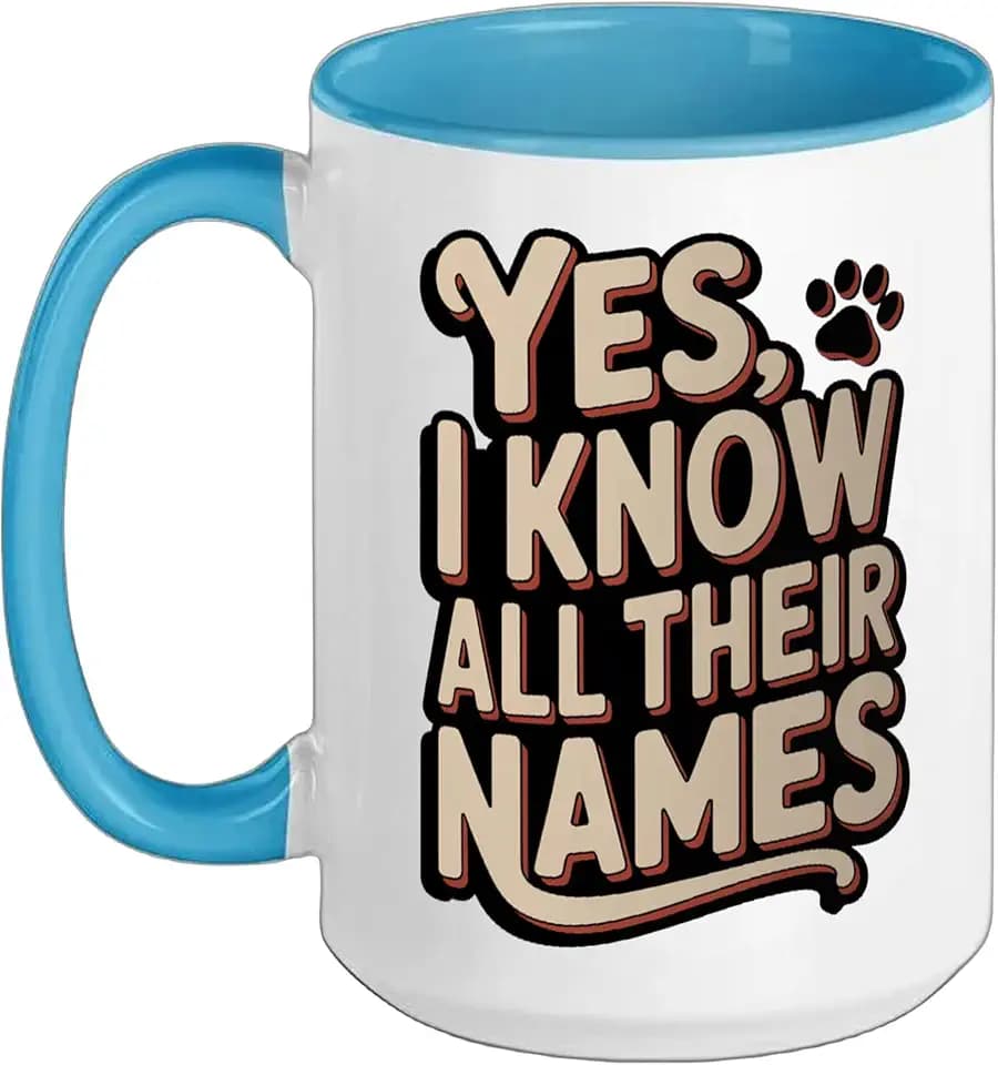 Dog Shelter Worker - Funny Animal Shelter Ceramic Mug, Blue/White, 15oz