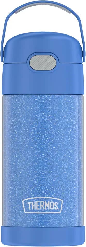 THERMOS FUNTAINER Water Bottle with Straw, 12oz, Glitter Periwinkle