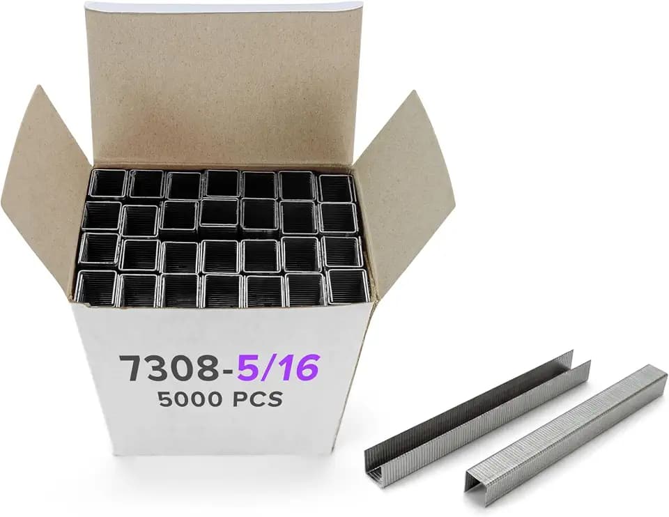 IDL Packaging Heavy Duty Staples for Plier HSP-12 - 7/16" x 5/16" x 0.04" (1 Box, 5000 Pcs) - Non-Rusting, Durable Stainless Steel Staples