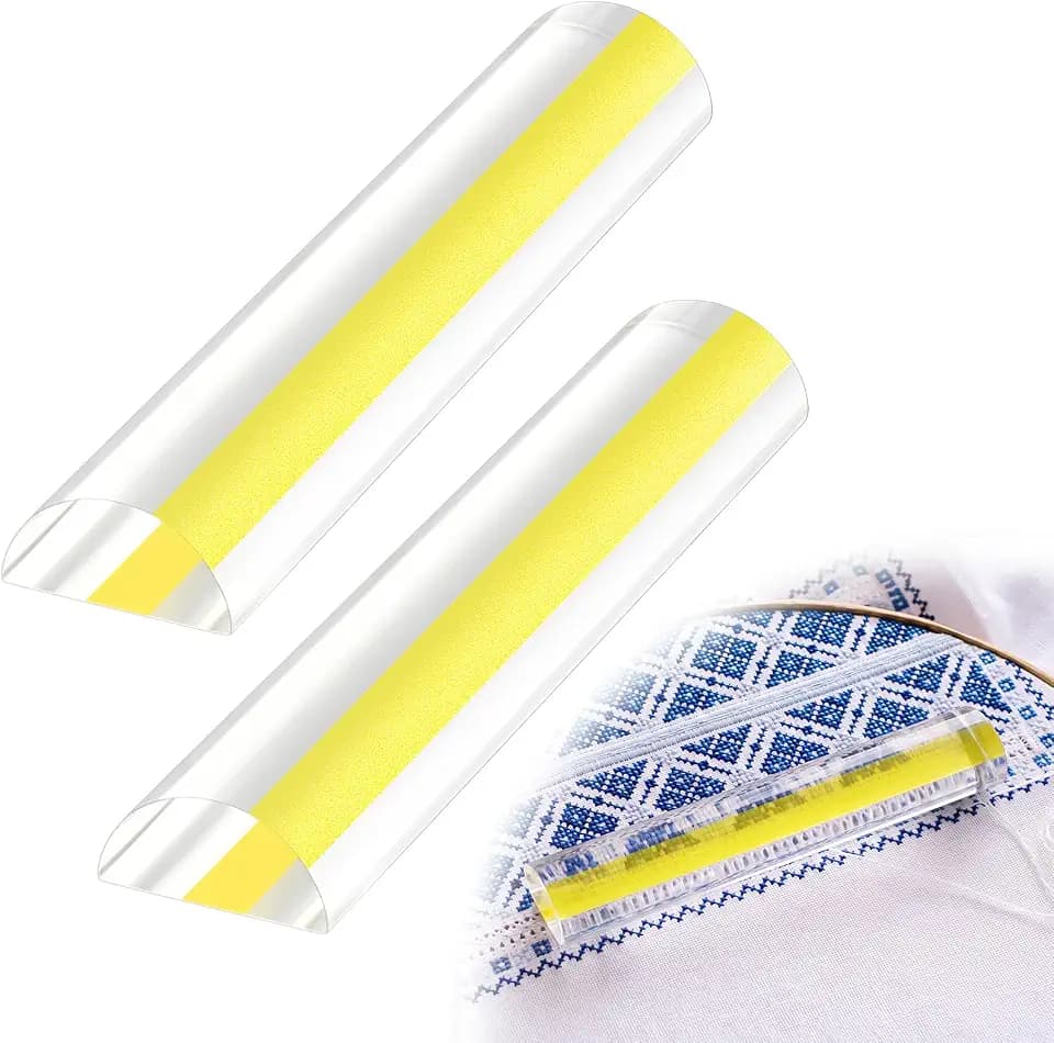 Chunful 2 Pack 2X Bar Magnifying Ruler 12" Line Magnifier,Ruler with Magnifying Bar for Reading Small Prints, Bible, Books, Instructions, Cross Stitch Patterns and Small Print (12inch)