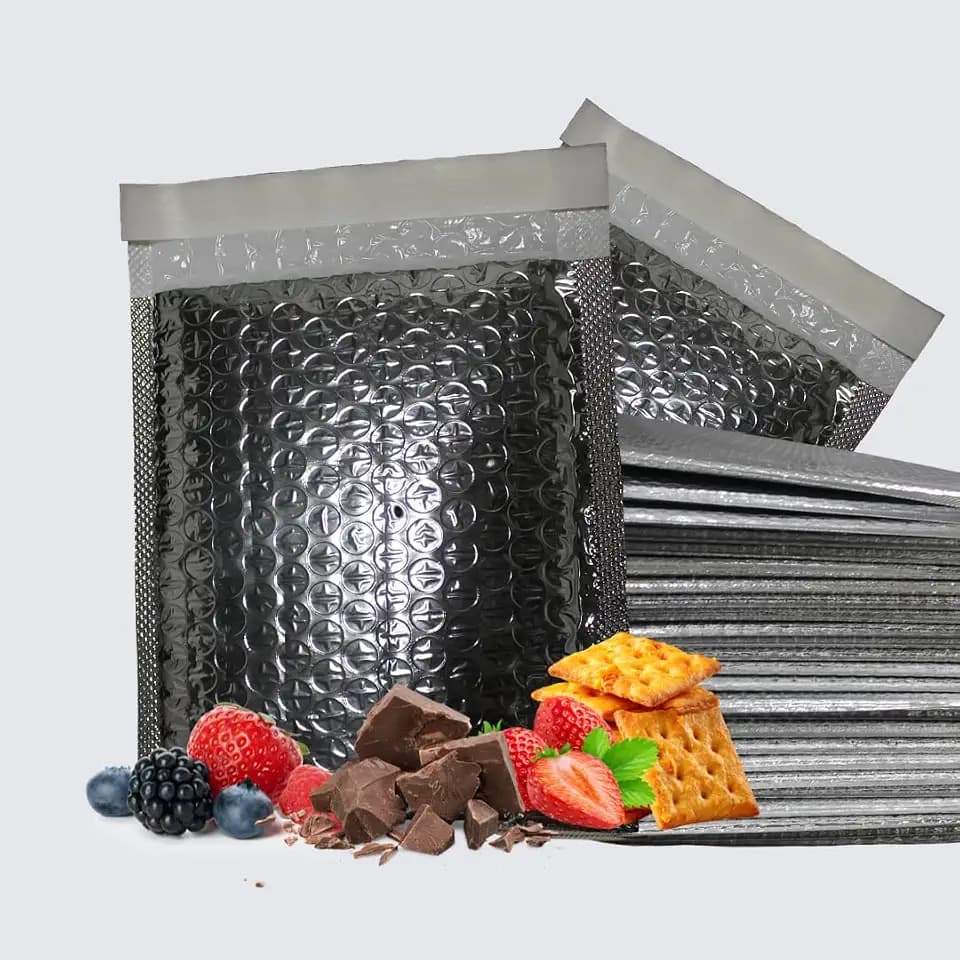 100-Pack IIP Texas Insulated Bubble Mailers, Thermal Radiant Barrier, Waterproof Self-Seal Shipping Bags, Metallic Silver, Multiple Sizes (20" x 23" / 100 Count)